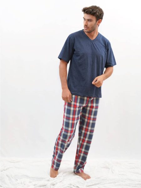 Pijama para hombre pantalón largo cuadros